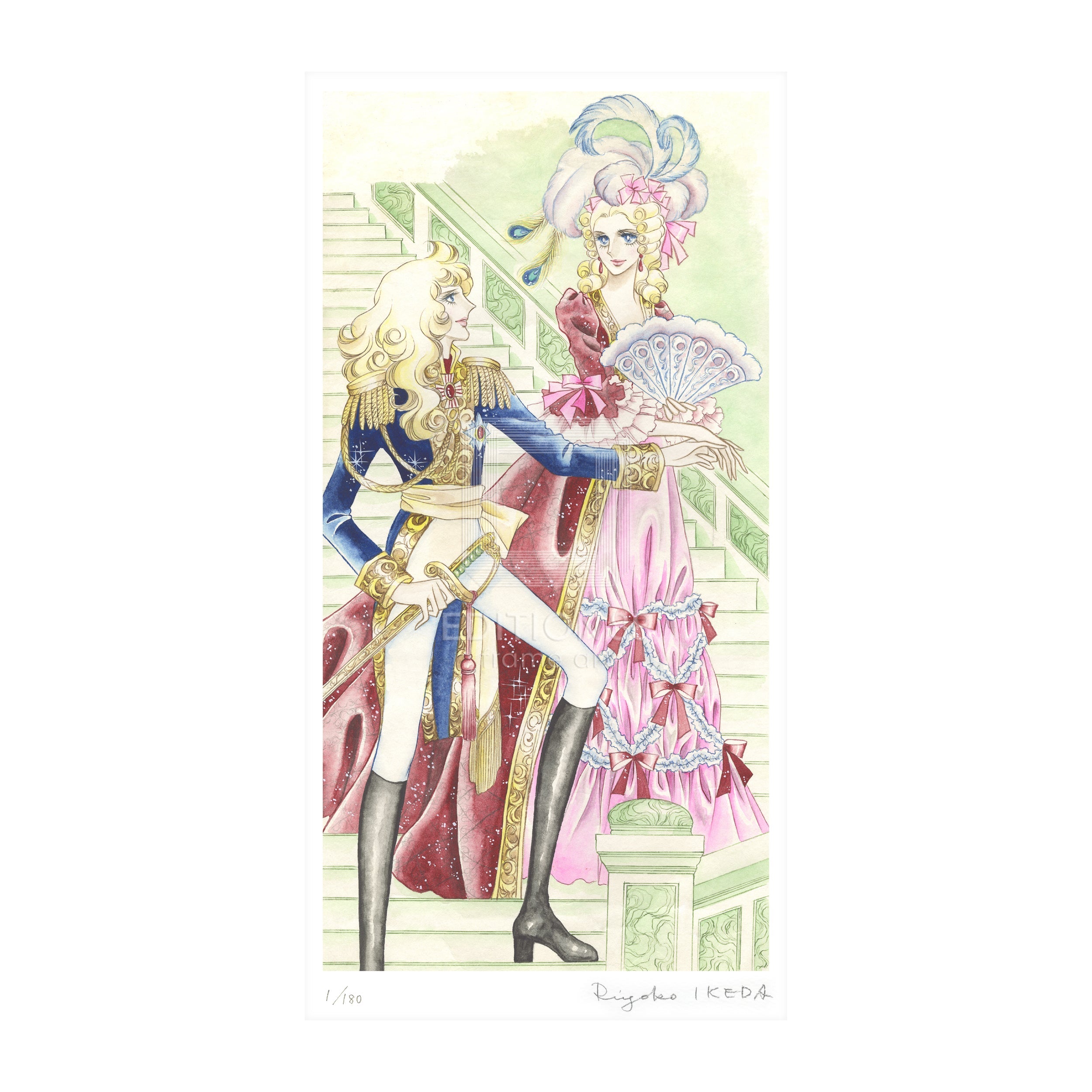 「ベルサイユのばら」版画5 / 池田理代子(直筆サイン入り / 限定180枚) 版画 Edition88