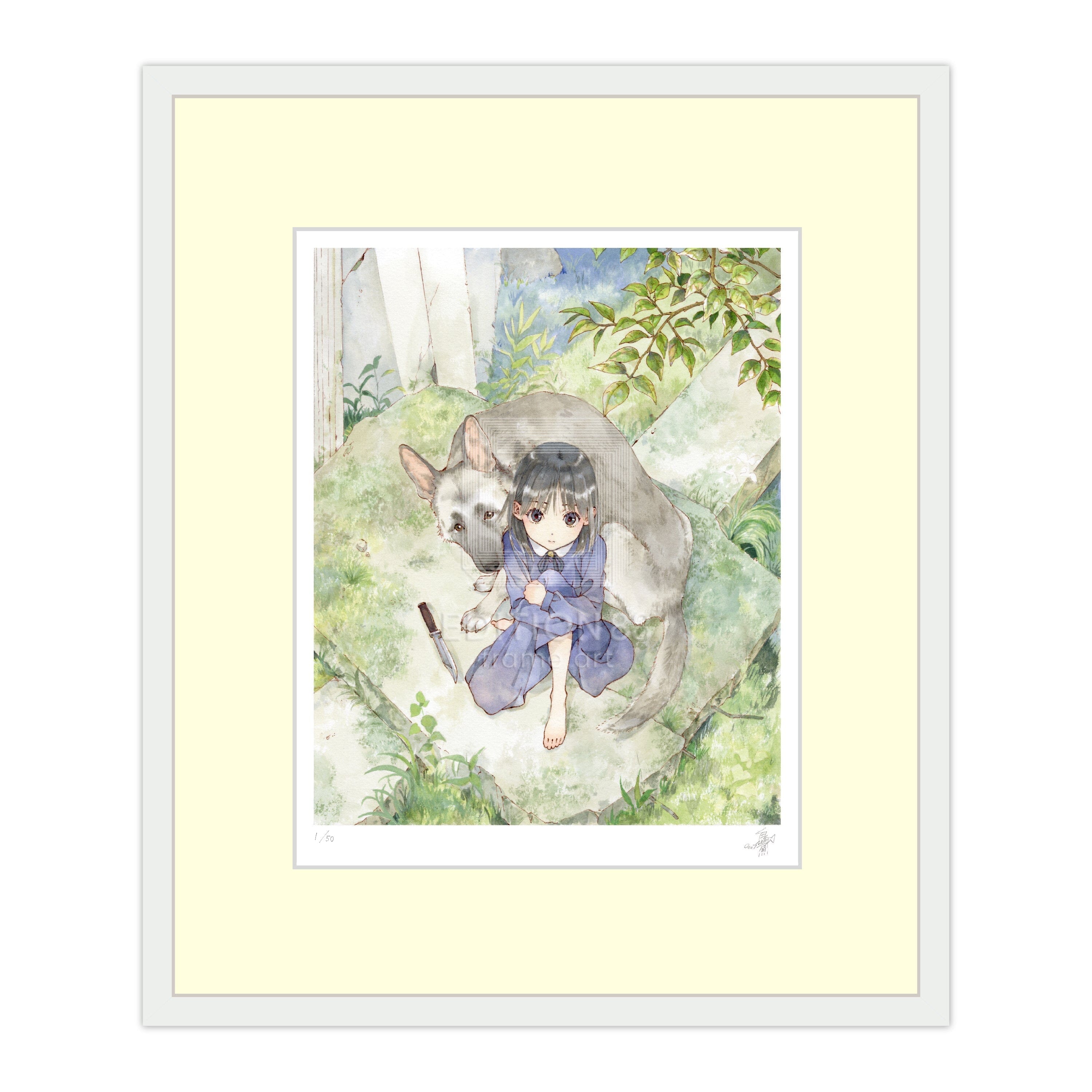 88グラフL （少女と犬）/ 白身魚（直筆サイン入り/限定50枚） 88グラフ Edition88 